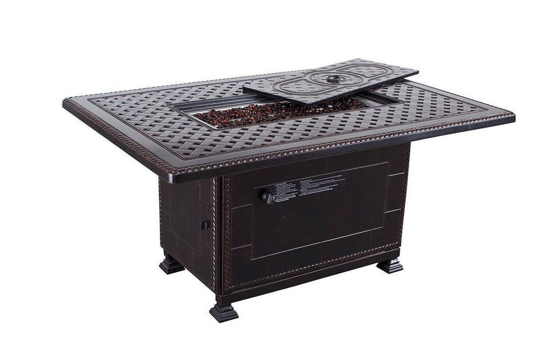 38" X 56" Grand Terrace Fire Table W/ Lid - The Great Escape