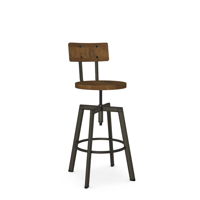 Architect Adjustable Stool - Wood Seat - The Great Escape