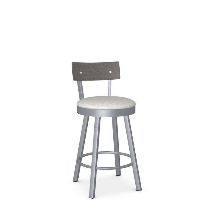 Lauren Counter Stool - Material Seat / Metal Back