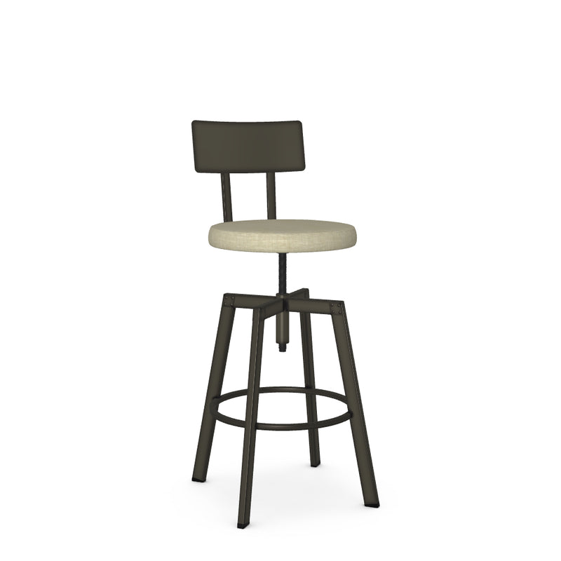 Architect Adjustable Stool - Metal Back/Material Seat - The Great Escape