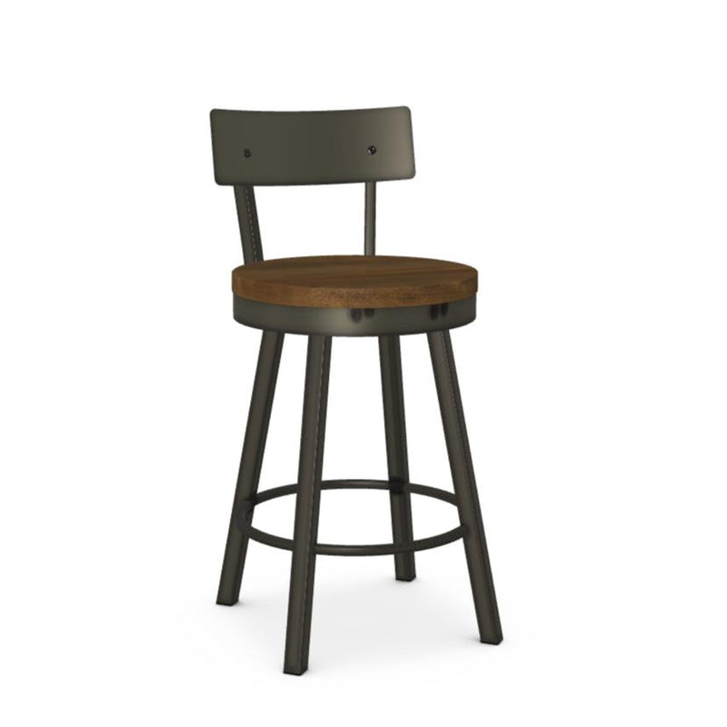 Lauren Swivel Metal Wood 26" Counter Stool