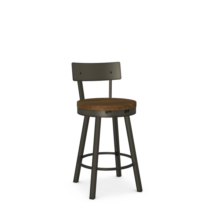 Lauren Counter Stool - Wood Seat / Metal Back