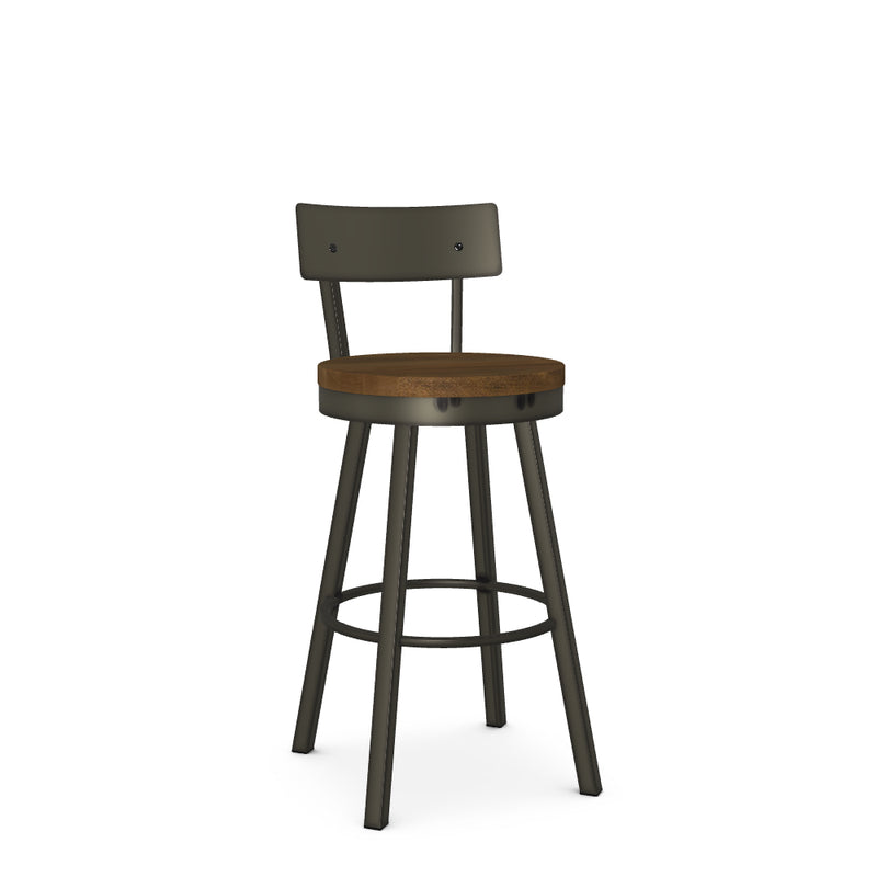 Lauren Barstool - Wood Seat/Metal Back - The Great Escape