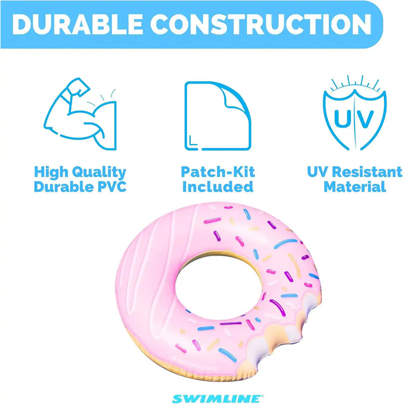Pink Donut Inflatable Ring - The Great Escape