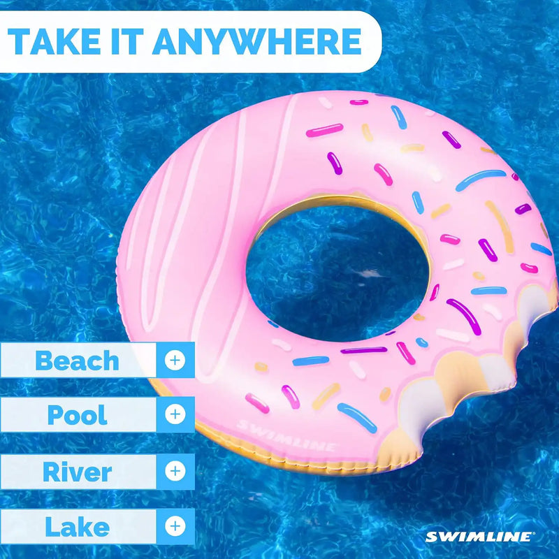 Pink Donut Inflatable Ring - The Great Escape