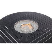 42" Ebony Fire Table W/ Lid - The Great Escape