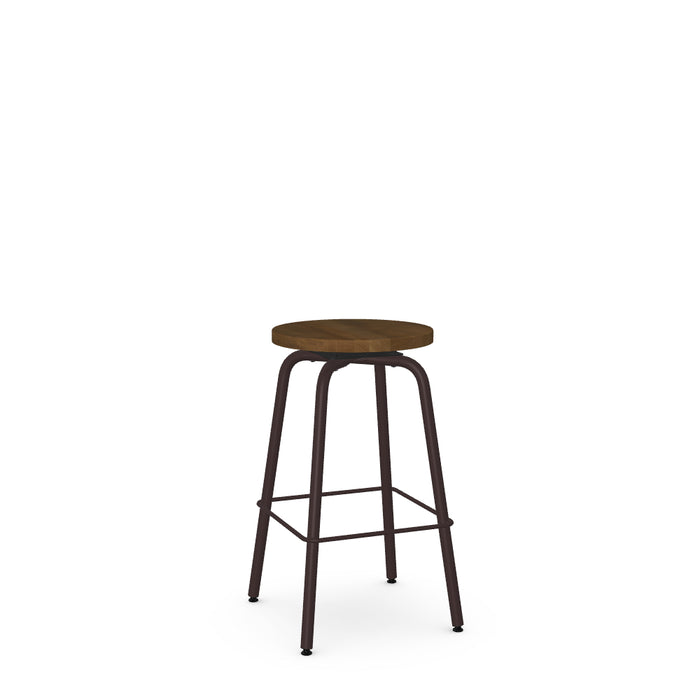 Button Backless Counter Stool - Wood Seat