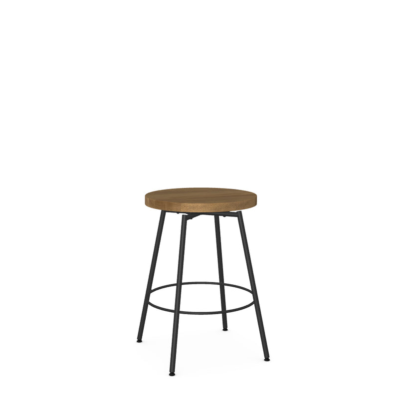 Costa Backless Counter Stool - Wood Seat - The Great Escape