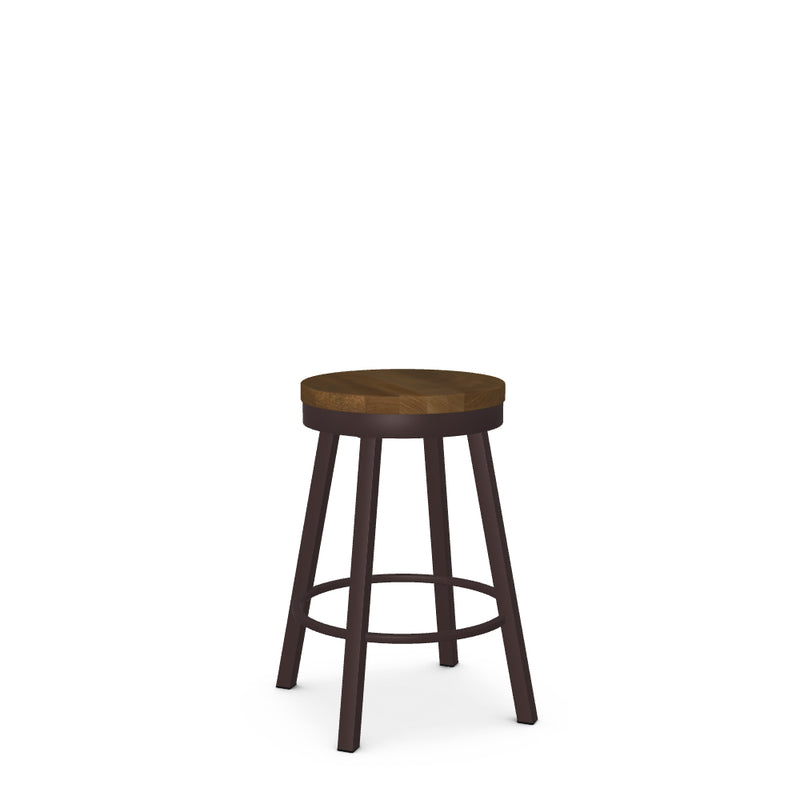 Connor Backless Counter Stool - Wood Seat - The Great Escape