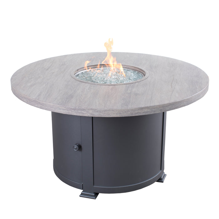 42" Grey Erie Etch Fire Table W/ Lid - The Great Escape