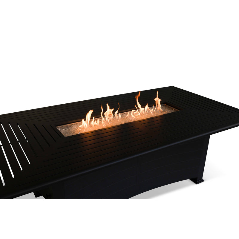 44" X 84" Farnham Ebony Fire Dining Table - The Great Escape