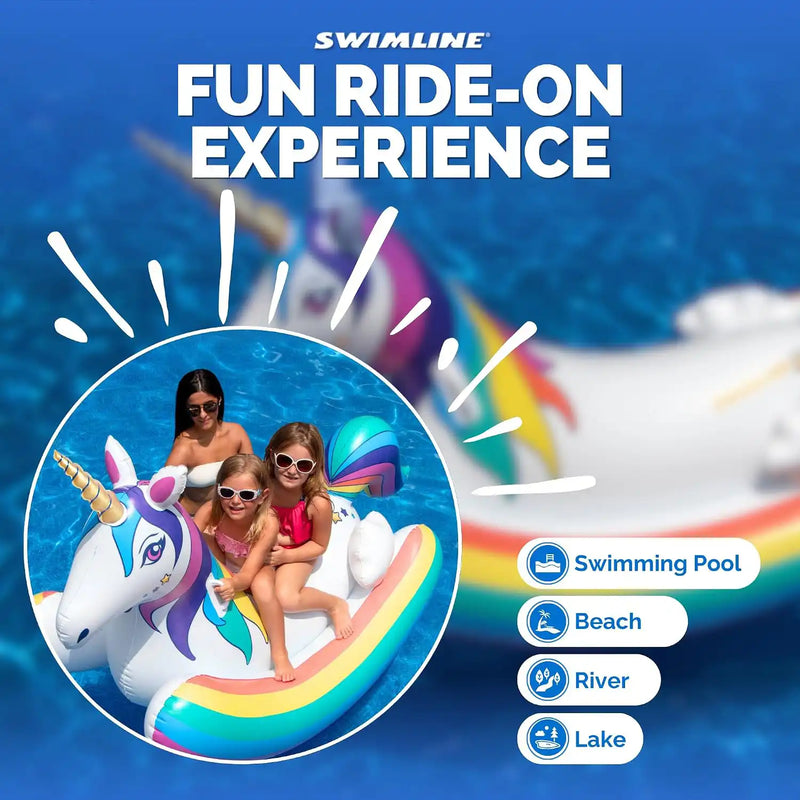 Unicorn Rocker Inflatable Ride On - The Great Escape