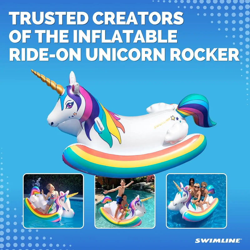 Unicorn Rocker Inflatable Ride On - The Great Escape