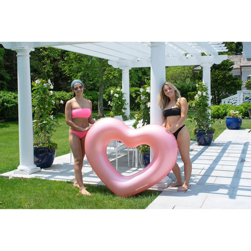 Metallic Heart Inflatable Ring - The Great Escape