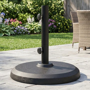 50LB Designer Cast Aluminum Umbrella Base - Black - The Great Escape