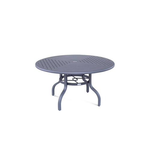 54" Round Graphite Farnham Slat Table - The Great Escape
