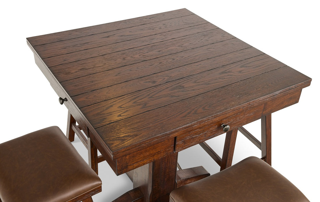 Cumberland 36"Sq Game Table w/ 4 Backless Stools