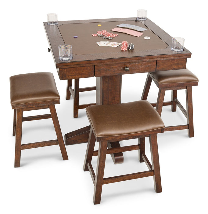 Cumberland 36"Sq Game Table w/ 4 Backless Stools