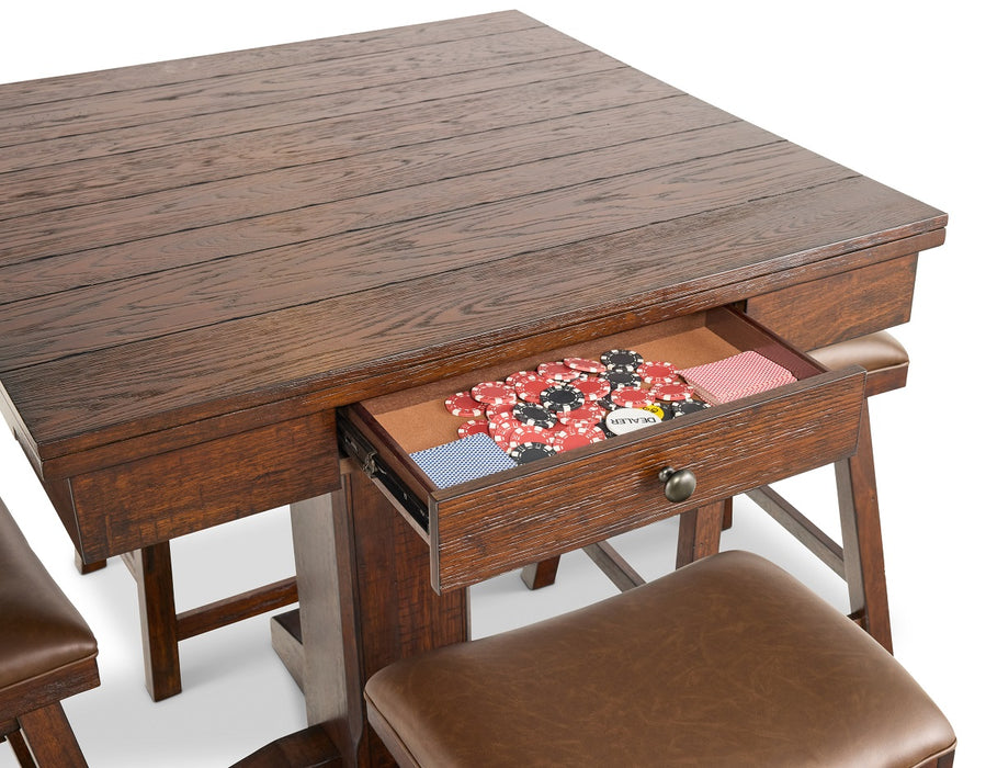 Cumberland 36"Sq Game Table w/ 4 Backless Stools