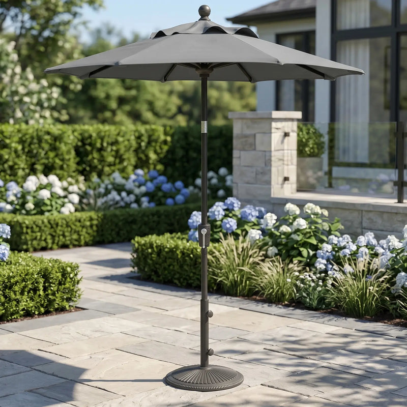 6' Classic Umbrella - Charcoal - The Great Escape
