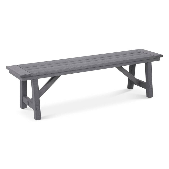 60 Grey Farmhouse Backless Bench - The Great Escape