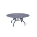 60" Round Graphite Franham Slat Table - The Great Escape