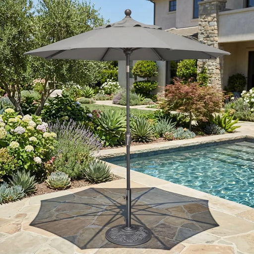 7 5 patio umbrella Best Choice Products 7.5ft Heavy-Duty Round Outdoor Market Table w/Steel Pole, Push Button Tilt, Easy Crank Lift it offers excellent value and durability Treasure Garden 7.5 Foot Octagon