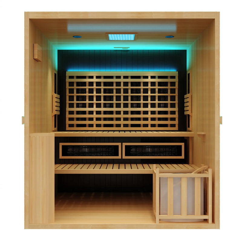 4 Person Combo Infrared and Steam Sauna With Bluetooth - The Great Escape