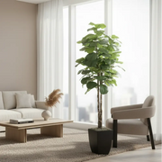 7' Artificial Fiddle Leaf Fig in Planter - The Great Escape