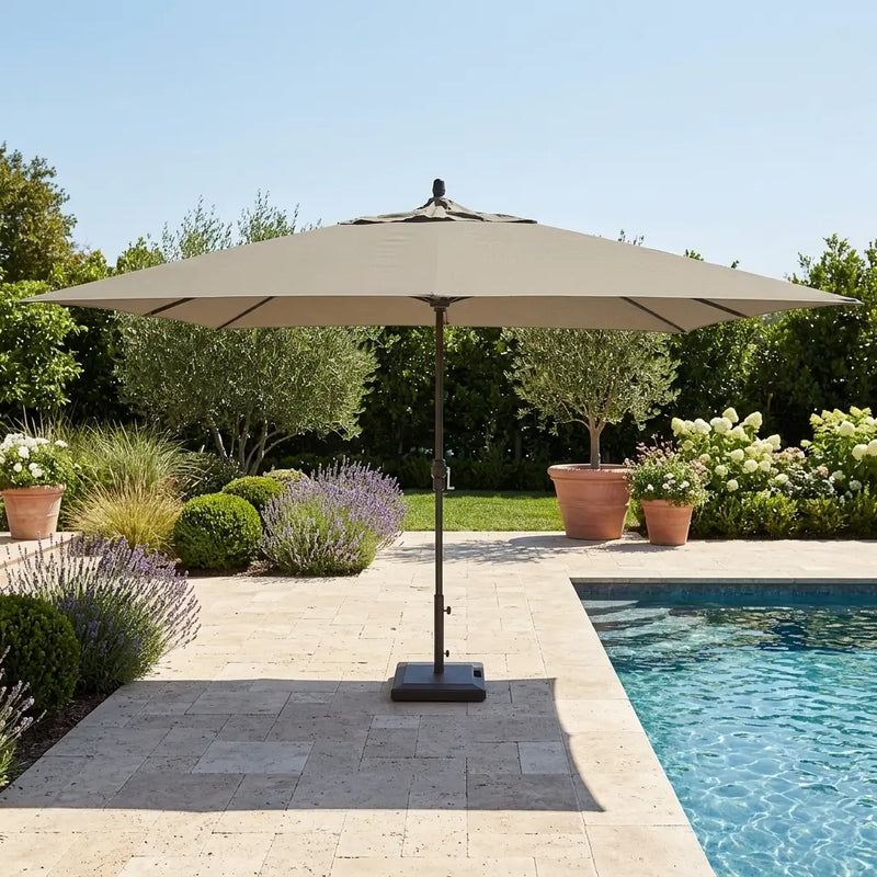 8'x11' Designer Umbrella - Heather Beige - The Great Escape