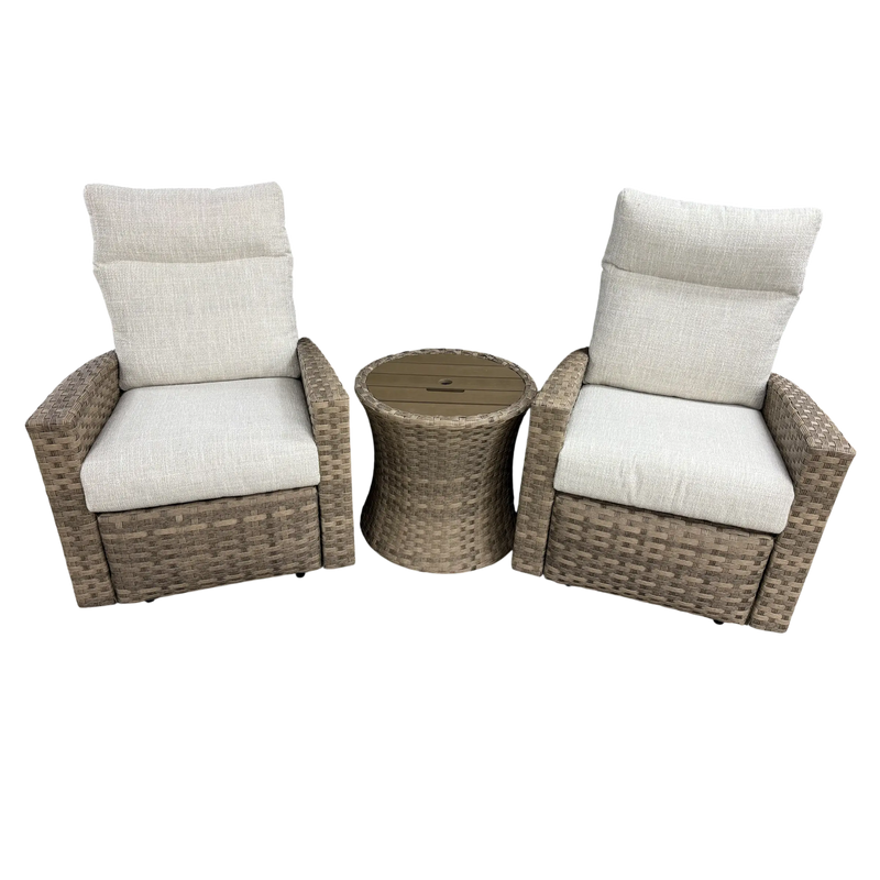Arcadia 3 Piece Recliner Group Driftwood Brown - The Great Escape 