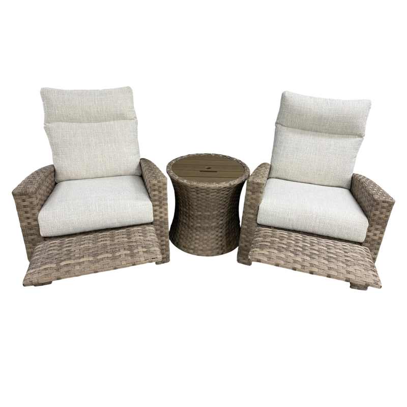 Arcadia 3 Piece Recliner Group Driftwood Brown - The Great Escape 