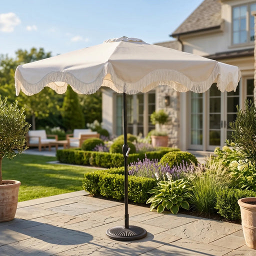 black friday patio umbrellas PURPLE LEAF 10ft Durable Outdoor Umbrella, UV Umbrella, Grey, Garden Sun Umbrella opening effortlessly akin to your everyday rain umbrella PURPLE LEAF 15x9ft Double-Sided Rectangular