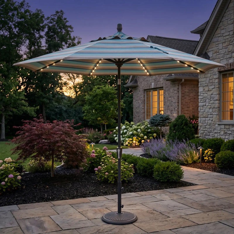 9' Designer Starlight Umbrella - Gateway Mist - The Great Escape