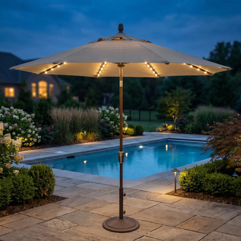9' Designer Starlight Umbrella - Spectrum Dove - The Great Escape