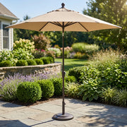 9' Push Button Tilt Umbrella - Antique Beige - The Great Escape