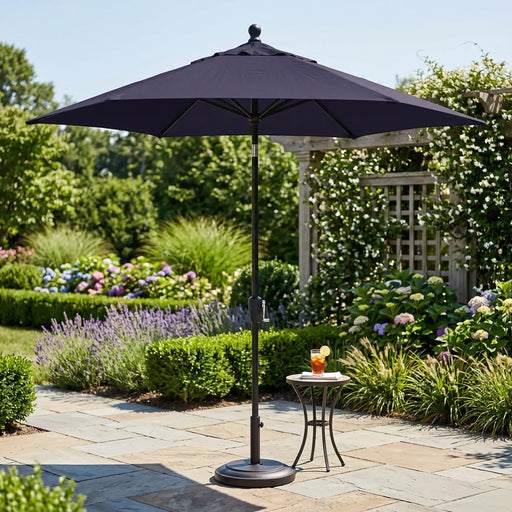 9' Push Button Tilt Umbrella - Navy - The Great Escape