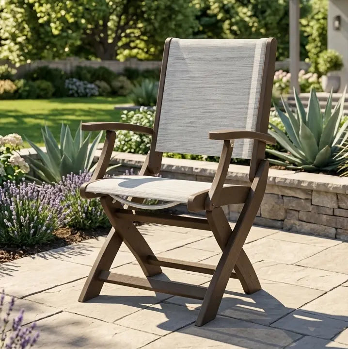 Coastal Kona Sling Folding Dining Arm Chair - The Great Escape