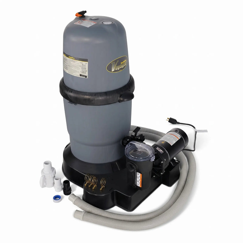 150 Swimpro 2HP Element System W/ Twist Lock Motor, Tank, Base, Cartridge, Fittings, & Hoses - The Great Escape