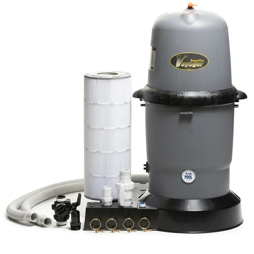 150 Swimpro Element Filter W/ Tank, Base, Cartridge, Fittings, & Hoses - The Great Escape