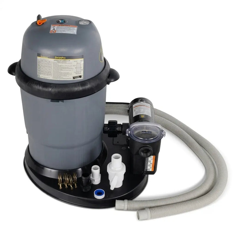 110 Swimpro 2HP Element System W/ Twist Lock Motor, Tank, Base, Cartridge, Fittings, & Hoses - The Great Escape