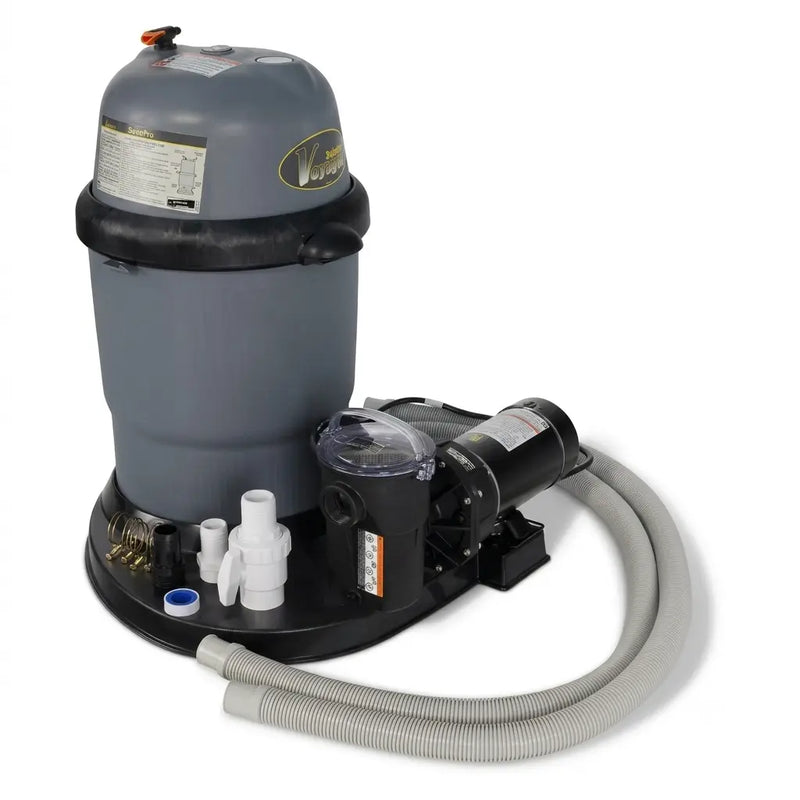 110 Swimpro 2HP Element System W/ Twist Lock Motor, Tank, Base, Cartridge, Fittings, & Hoses - The Great Escape