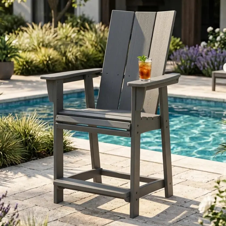 Modern Curveback Adirondack Counter Chair - The Great Escape