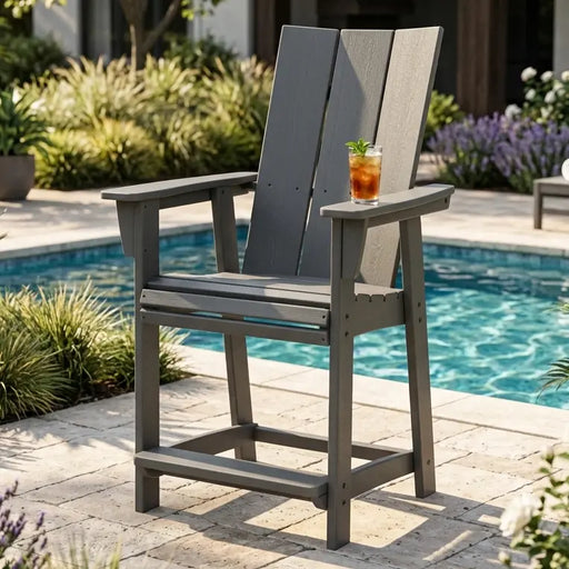 Modern Curveback Adirondack Counter Chair - The Great Escape