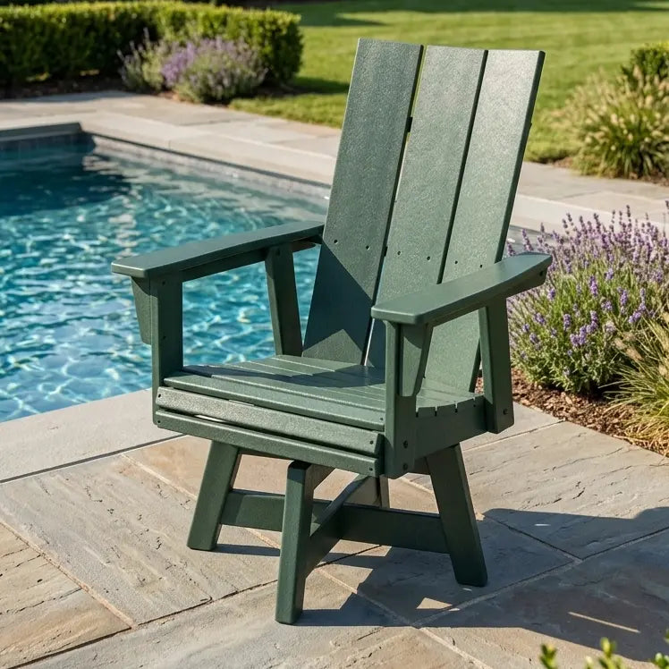 Modern Curveback Adirondack Swivel Dining Chair - The Great Escape