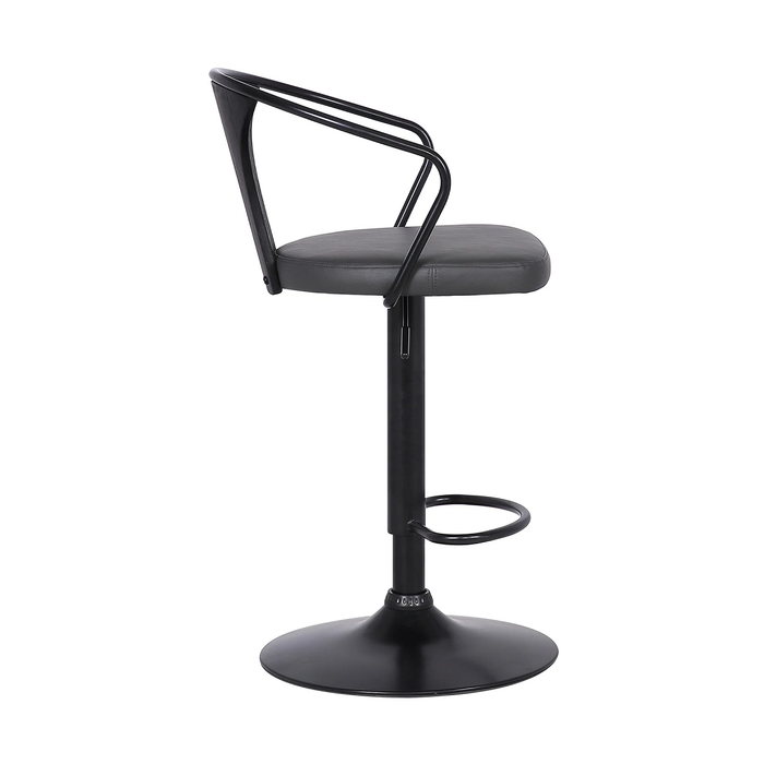 Eli 26-30" Adjustable Stool - Black/Grey