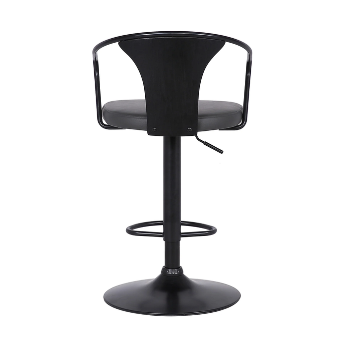 Eli 26-30" Adjustable Stool - Black/Grey