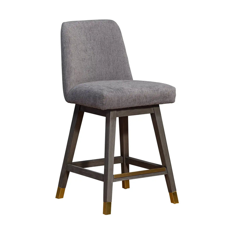 Eliana Swivel Wood Barstool Oak/Mocha - The Great Escape
