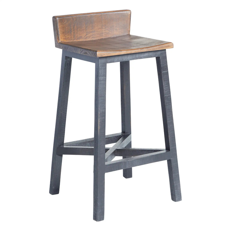 Woodland 30" Wood Barstool in Black - The Great Escape