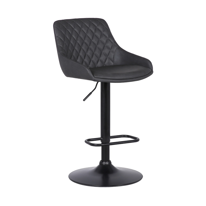 Ashley 26-30" Adjustable Stool - Black/Grey - The Great Escape